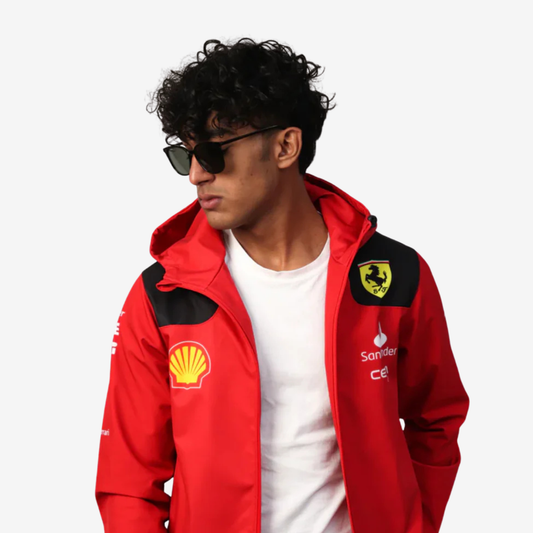 Red Racing Style Hooded Jacket