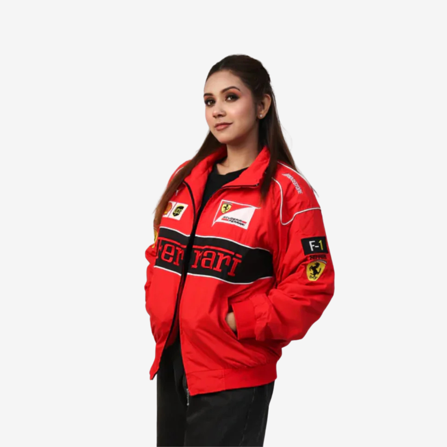 Women Motorsport Inspired Premium Jacket – Red