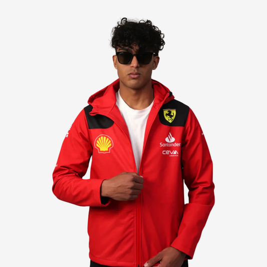 Red Racing Style Hooded Jacket
